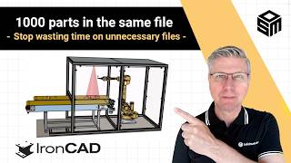 With IRONCAD you can design 100,000 parts in the same file! Link to separate files only if you want.