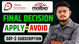 Dhoot Transmission IPO Final Decision || Molbio Diagnostics IPO Final Decision 