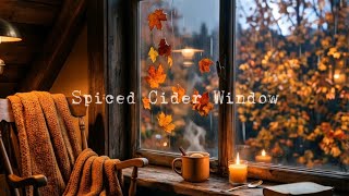 Spiced Cider Window | Autumn Rain & Thunder for Focus | Aura Therapy Music