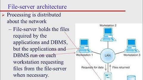 DBMS Architectures   Two Tier and more