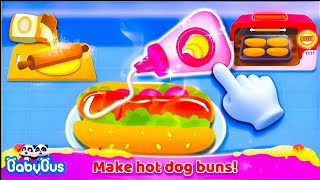 Little Panda's Sweet Bakery - Have Making Fun HAMBURGER | Babybus Game screenshot 2