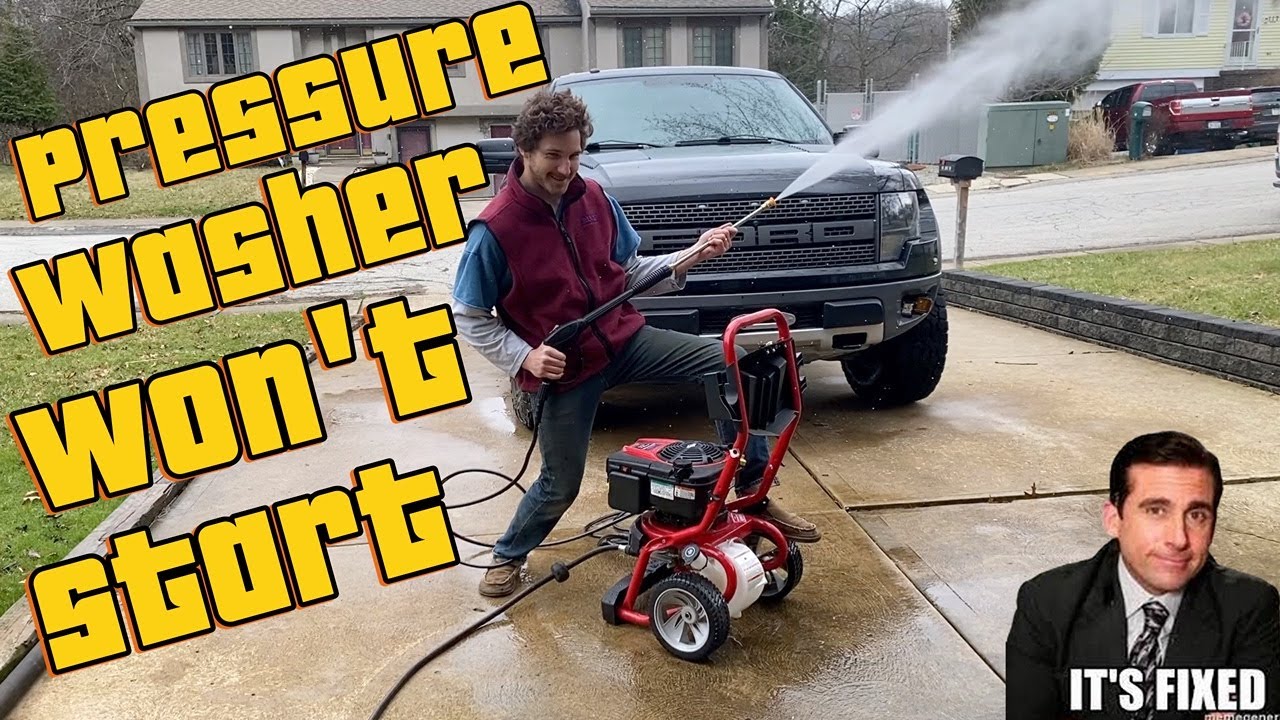 Troy Bilt Pressure Washer Won't Start | Briggs and Stratton - YouTube