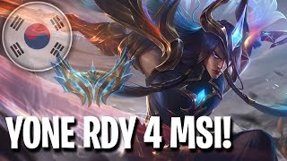 FAKER READY FOR MSI WITH YONE! - T1 Faker Yone Mid vs Gragas!