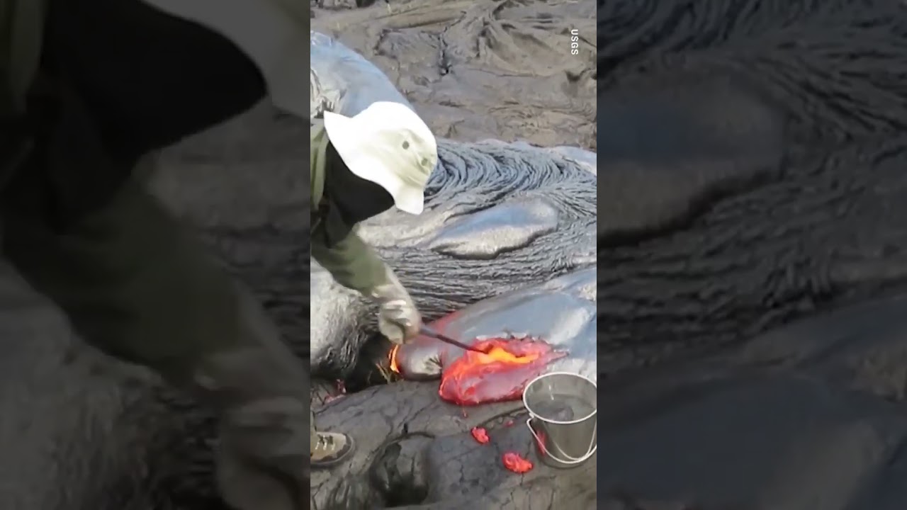 How geologist collect Lava 