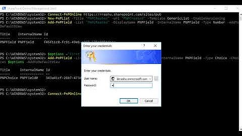 How to create a list in Sharepoint Online using PNP Powershell Module