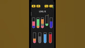 WATER SORT GAME LEVEL 13 SOLUTION GUIDE 013