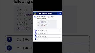 Python Quiz #7 | Can You Solve This Python Output 🤔🔥#python #dsa #ai