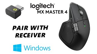 Logitech MX Master 4: How To Connect To Windows PC / Laptop via Receiver