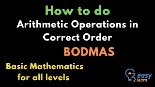 BODMAS | PEMDAS | Order of Arithmetic Operations | O Level | IGCSE | SAT Maths USA | Basic Maths