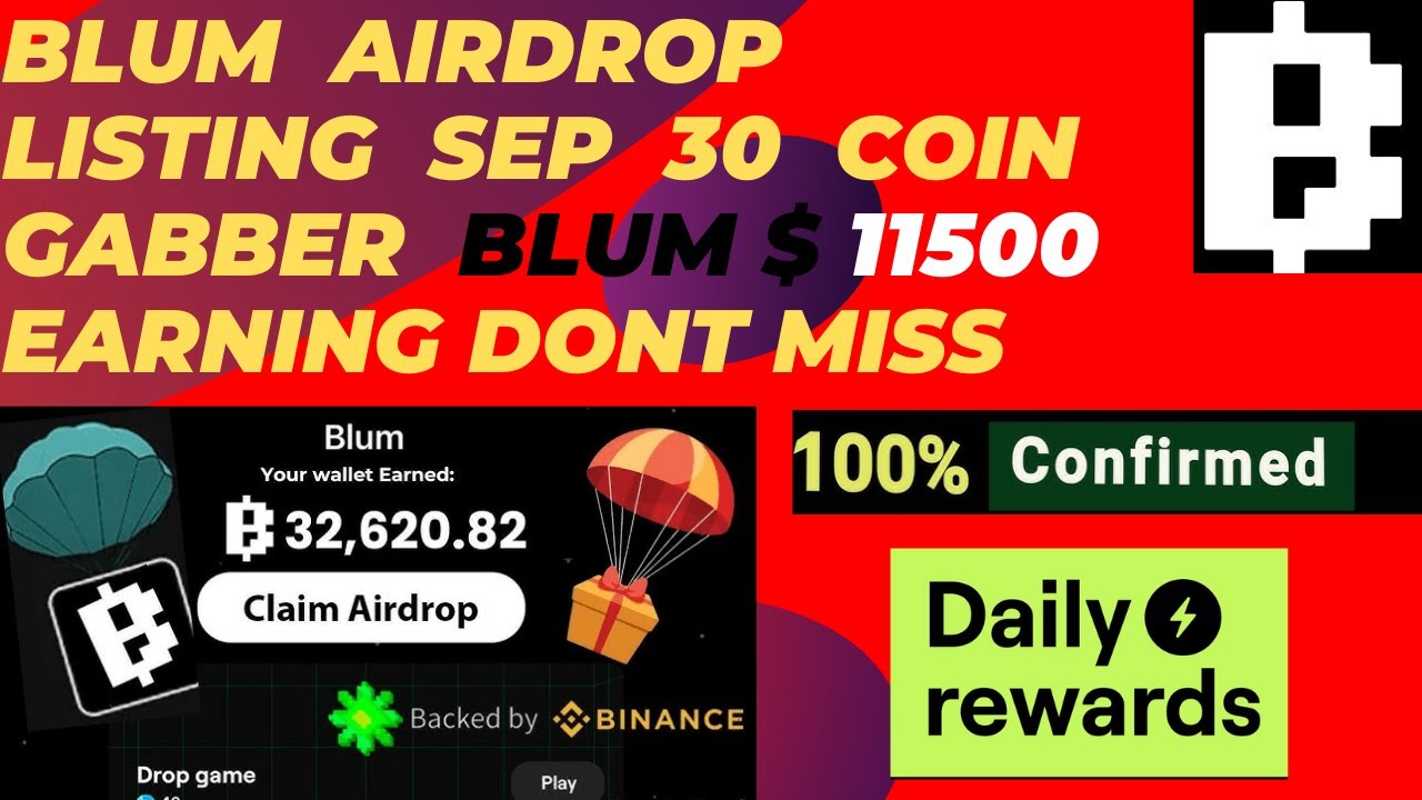 Blum Listing Soon,Binance Invested project Confirm Earning Don't  Miss it