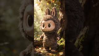 wallpaper realistis 3D boneka labubu lucu