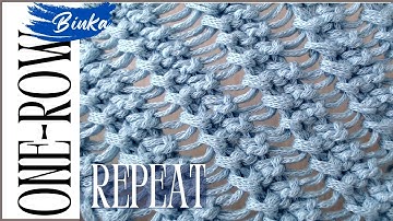 One-row repeat lace pattern of vertical paths. Reversible knitting pattern. Двустранна плетка.