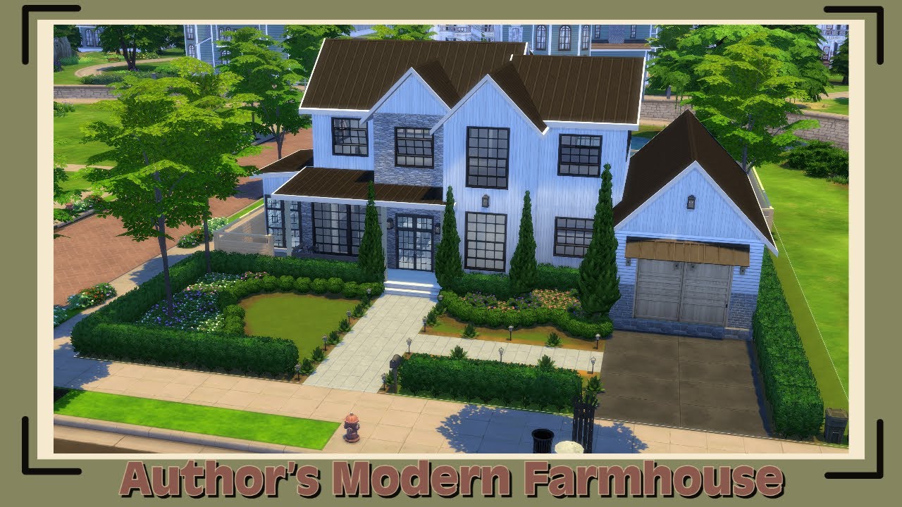 Sims 4 - Author's Modern Farmhouse Speed Build -  Book Nook Kit NoCC