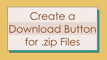 Create a Download Button for .zip Files