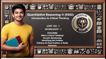 Quantitative Reasoning-II | 9383| Unit 1 | Critical Thinking Explain in Urdu | AIOU BS Accounting