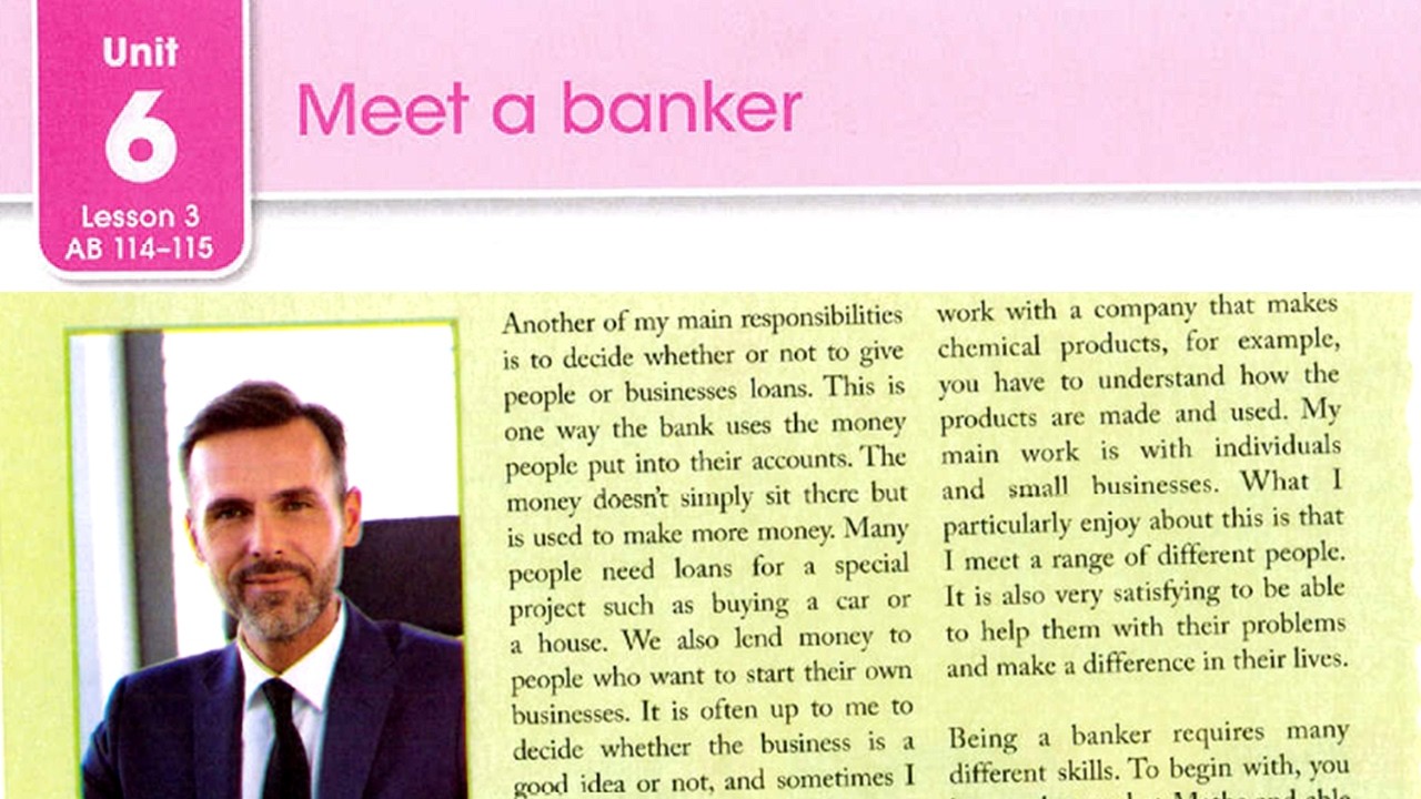 قطعة مقابلة مصرفي Meet a Banker | يونت 6 | السادس الاعدادي