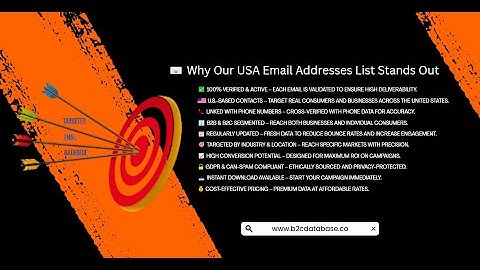 Buy Verified USA Email Address List | High-Quality B2B & B2C Leads for Marketing