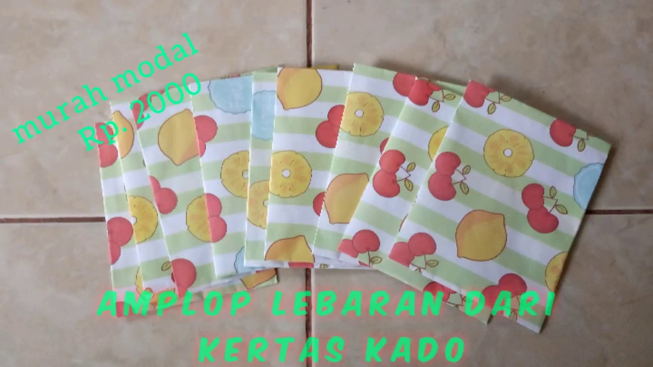 Cara membuat amplop lebaran dari  kertas  kado  YouTube