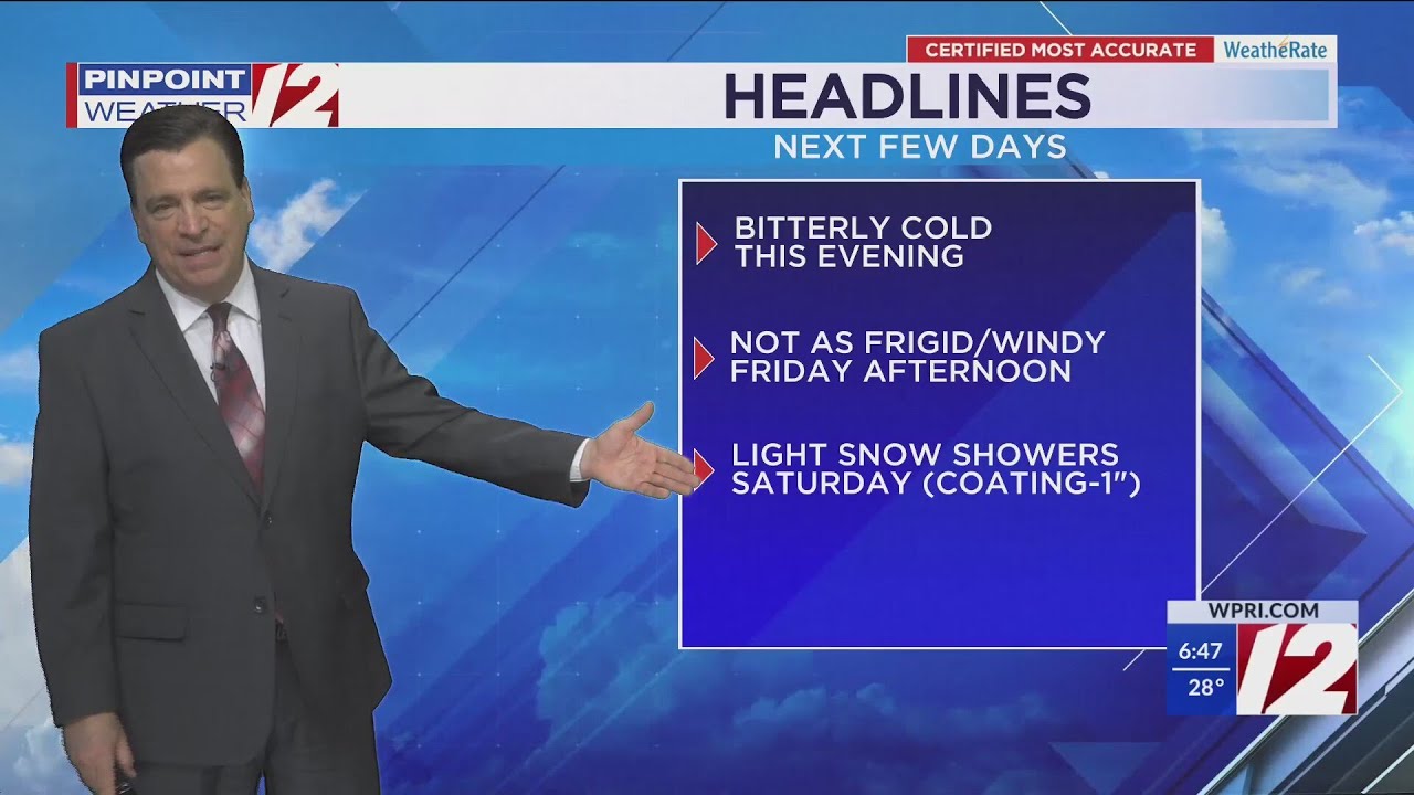 WPRI 12 Weather Forecast 01/9/25 Sunny, Not As Cold Friday - YouTube