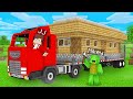 Jj and mikey build secret base inside truck in minecraft  maizen