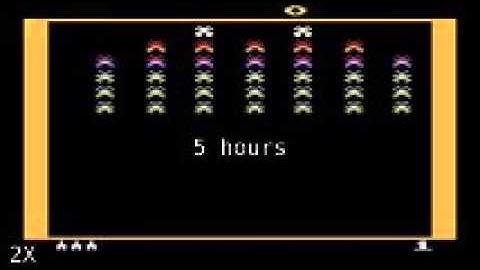 Deep Q Network learning to play Galaxian