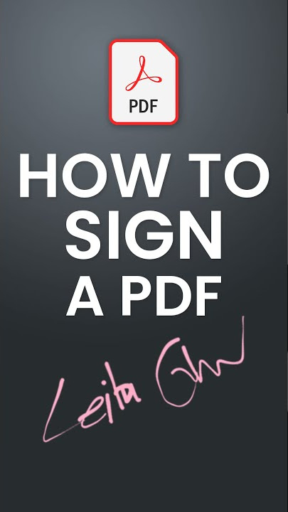 How To Insert A Signature ✍️ On A PDF File #shorts