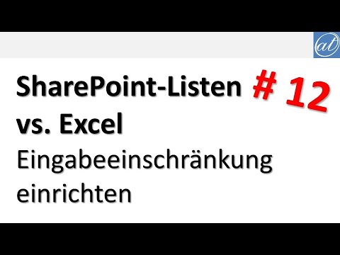 SharePoint-Listen - 12 - Eingabeeinschränkung einrichten