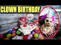 WE THREW A KILLER CLOWN A BIRTHDAY PARTY AT OUR HOUSE! (GONE VERY WRONG) *HE ATTACKED US*