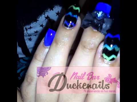 Uñas azul rey!! Hermosas - YouTube