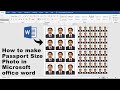 Ms word Tutorial: Passport Size photo make in Microsoft office word