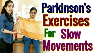 PARKINSON'S Disease - EXERCISES For BRADYKINESIA ( SLOW Movement ) In Parkinson's In Hindi