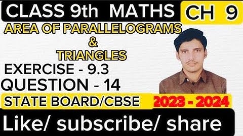ncert class 9 maths chapter 9 exercise 9.3 question 14 // class 9th maths chapter 9.3 question 14