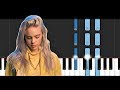 Billie Eilish - 6.18.18 (XXXTENTACION Tribute) instrumental Piano Tutorial