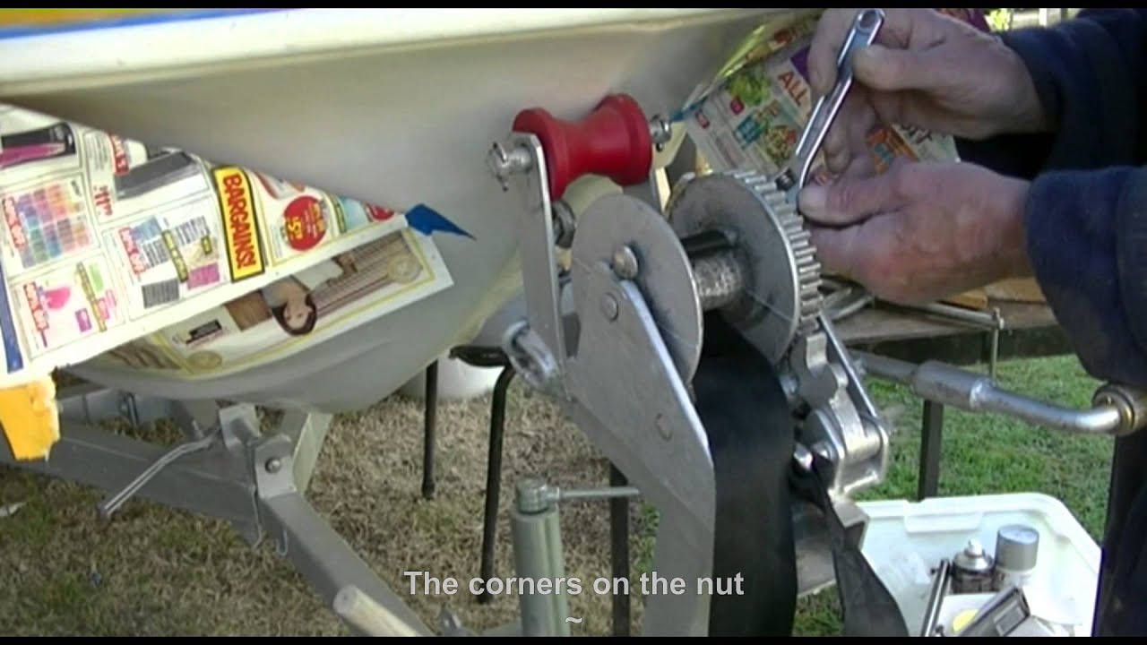 How To Fix 12b Trailer Winch New Strap YouTube