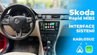 Skoda Rapid Mi̇b2 Orji̇nal Ekranda Carplay Androi̇dauto Kullanimi İnterface Si̇stemi̇