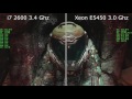 i7 2600 3.4 Ghz vs Xeon E5450 3.0 Ghz with GTX 750 ti. FPS in Doom, The Witcher 3, Rainbow Six Siege