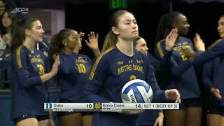 Duke vs. Notre Dame Full Match Replay | 2026 ACC Volleyball