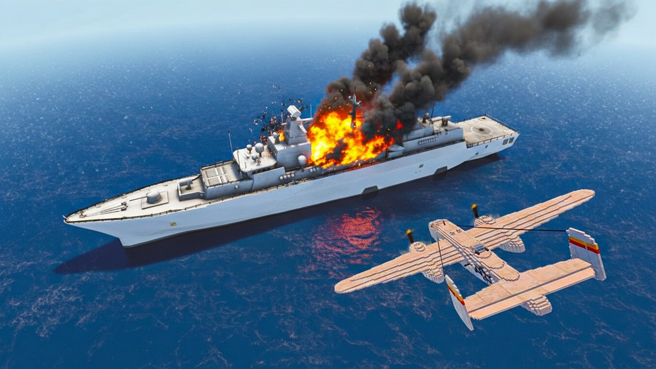 Brandenburg Class Frigate vs Warplanes Total Destruction | Teardown