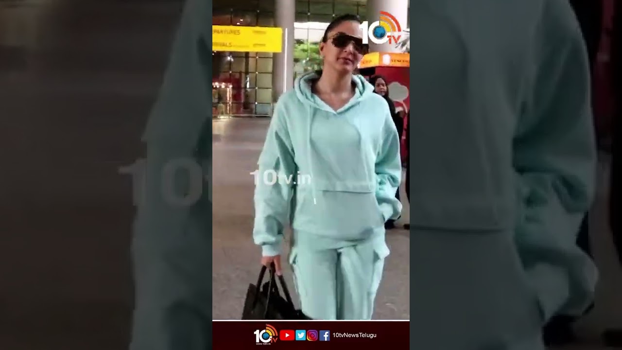 Kiara Advani Returning From S Shankar's Upcoming Film Shoot In Hyderabad | RC15 | 10TV Live