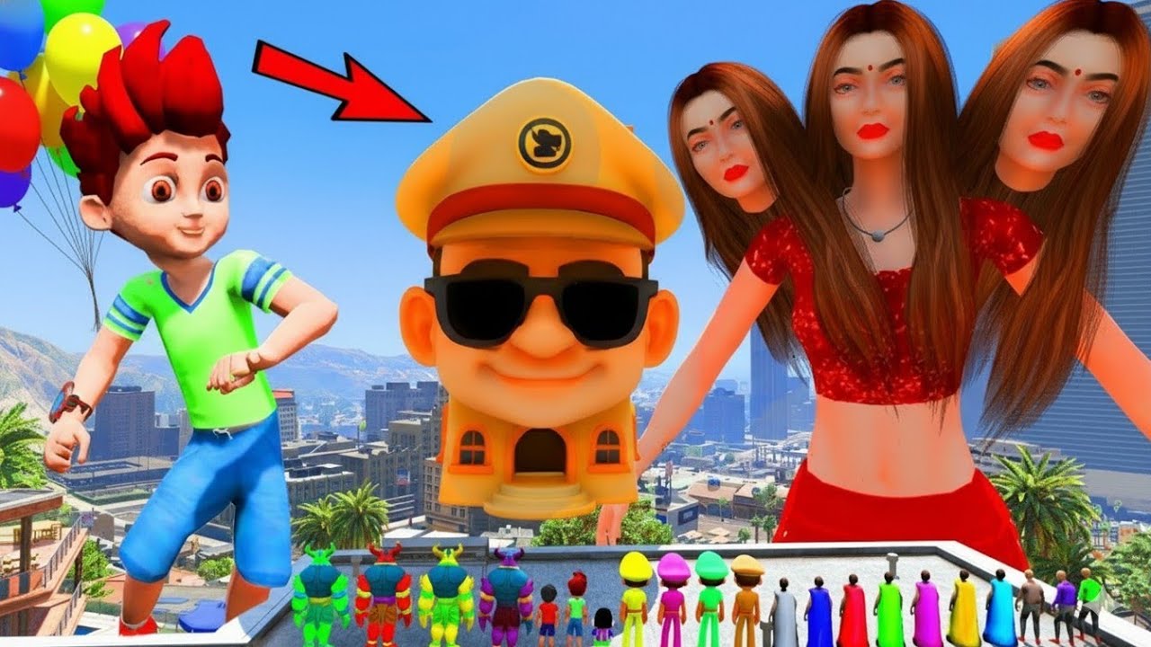LITTLE SINGHAM WITH SHIVA KICKO SHINCHAN FOUND BIGGEST EVER KICKO IN GTA 5 #142