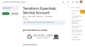 Terraform Essentials Service Account gem-terraform-sa-create