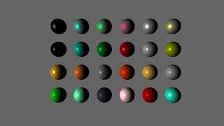 Information 24 Materials on 24 Spheres - OpenGL - MacOS Update