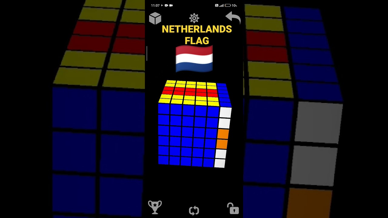HOW TO DRAW NETHERLANDS FLAG WITH INTELLIGENCE CUBE(6X6)? | FLAGS OF COUNTRIES | NETHERLANDS 🇳🇱🇳🇱