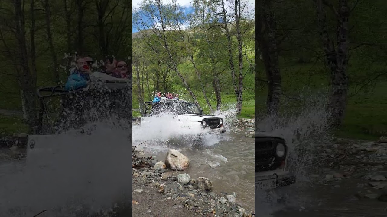 Софийские водопады Архыза на джипах