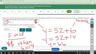 ALG ALEKS 9/22 Function Notation Word Problems