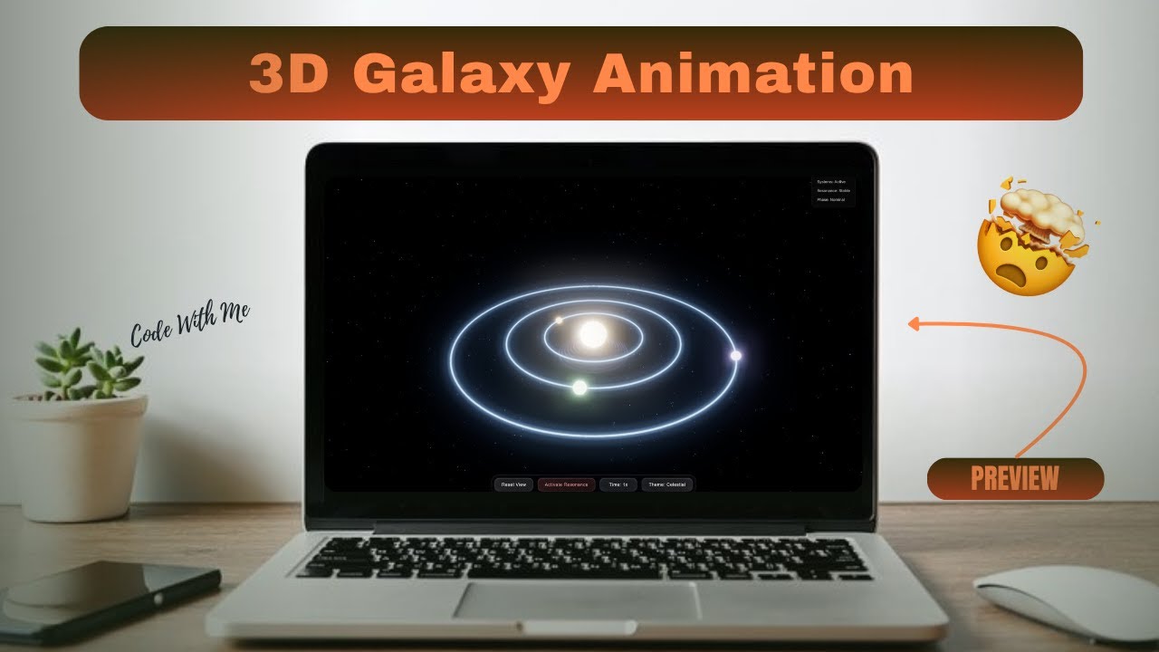 🤯 3D Galaxy Animation in HTML & CSS | Space Orbit Effect Tutorial 🌌 ...