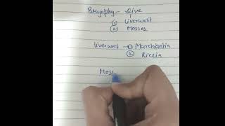 EXAMPLE of kingdom BRYOPHYTES class 11th NEET 2026, 2027 