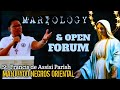 OPEN FORUM PART 2 Topic MARIOLOGY By CFD Paul San Pablo Alima Manjuyod NEGROS ORIENTAL OPEN FORUM PART 2 Topic MARIOLOGY By CFD Paul San Pablo Alima Manjuyod NEGROS ORIENTAL
