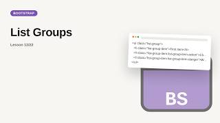 List Groups | Bootstrap Tutorial for Beginners