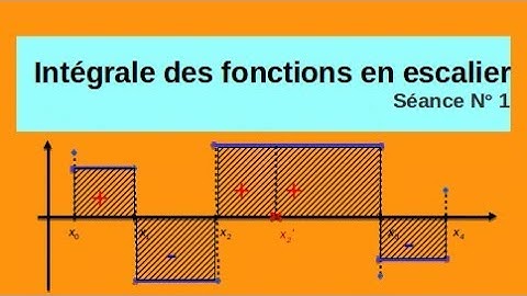 Part I Integrale des fonctions en escalier